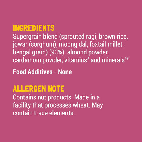 7.05 Oz (200g) Slurrp Farm Sathu Maavu Baby Cereal | Wholesome Multigrain Mix with Almonds, Lentils & Millets | No