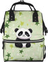 FHEDVBN cute panda star Diaper Bag Backpack for Women Multifunction Waterproof Mummy Backpacks