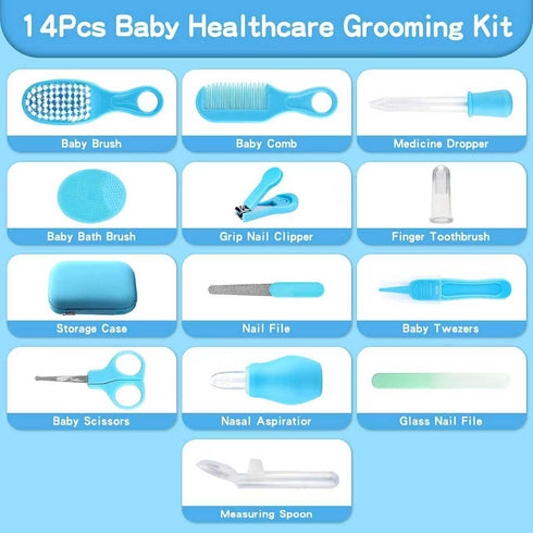 14 1 Set Set 14 1) Baby Healthcare and Grooming Kit, in Baby Safety Newborn Nursery Health Care with Hair Brush Scale