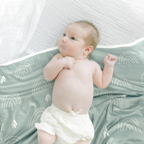 GRSSDER Super Soft Jersey Knit Baby Blankets, Double Layer Receiving Blankets, 34 x 44 Inches, Cute Bear