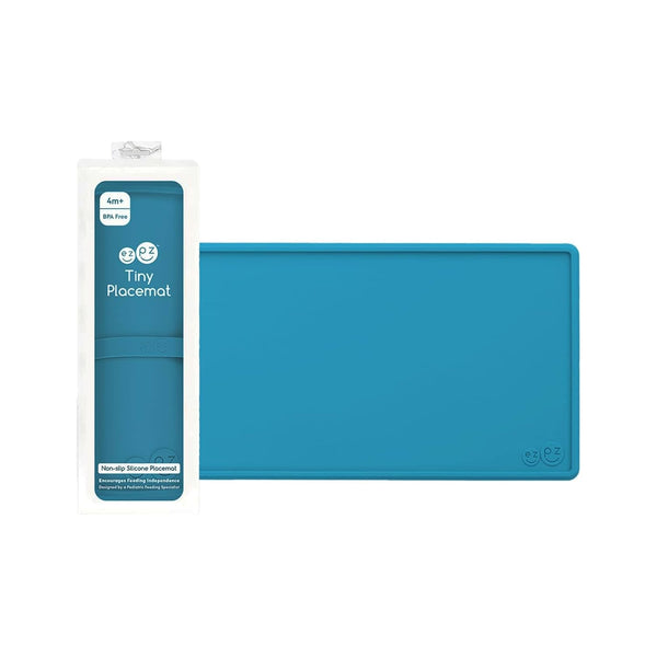 ezpz Tiny Placemat (Blue) - 6 Months+ - Non-Slip, 100% Silicone Placemat