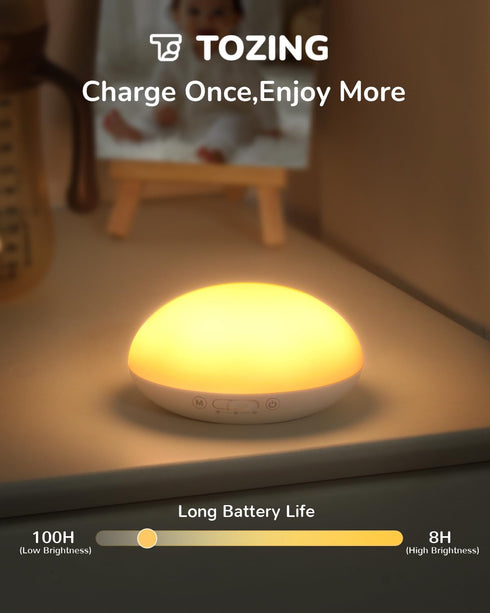 Dimmable Egg Light for Nursery, Portable Baby Night Light for Breastfeeding, Rechargeable Baby Nightlight with Timer