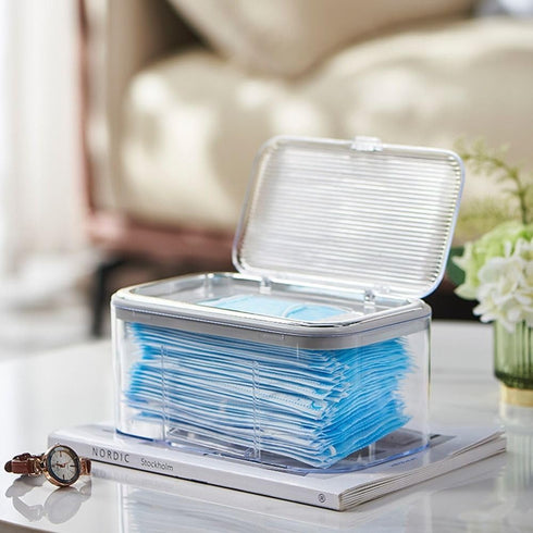 Generic Wet Wipes Dispenser,Wall Mounted Wet Wipes Dispenser Box with Sealing Design Lid Dustproof Refillable Wipe