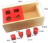 DANNI Montessori Baby Imbucare Box with Flip Lid, 4 Shapes Wood Learning Educational Toy for Children