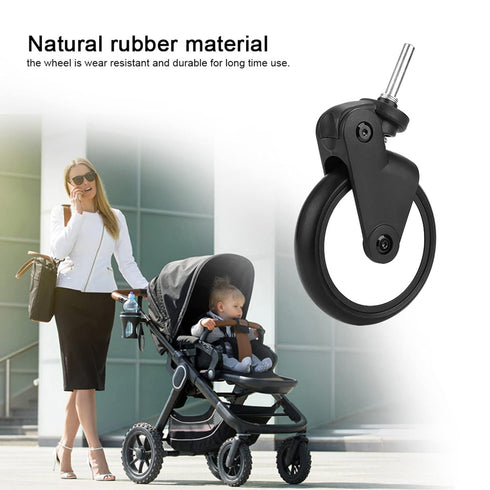 Set Universal Baby Stroller Rubber Wheel - Front Wheels Included
