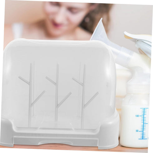 Countertop Bottle Drying Rack with Dustproof Cover Space-Saving Organizer for Bottles Pacifiers Accessories Fast