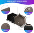 2 Pcs Portable Folding Dice Rolling Tray Set for RPG DND Table Games, PU Leather and Velvet Holder