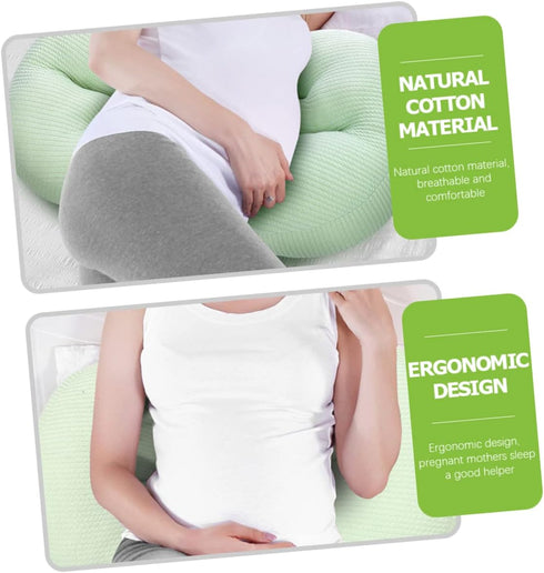 CHILDWEET U-Shaped Maternity Pillow for Pregnant Women Ergonomic Abdominal Support Cushion Comfortable Sleeping Waist