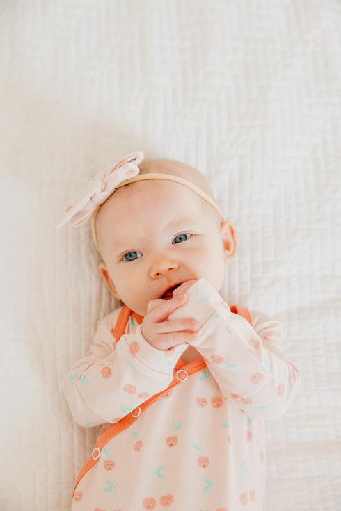 Copper Pearl Classic Baby Bow in Cheery