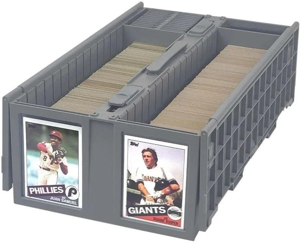 BCW Large Collectible Card Bin for up to 1600 Cards - Gray Plastic Storage Box for Trading Cards, Pokemon, MTG