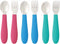 Elk and Friends Kids Silverware with Silicone Handle | Safe Flatware for Children | Toddler Utensils | Baby Spoons +