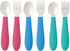 Elk and Friends Kids Silverware with Silicone Handle | Safe Flatware for Children | Toddler Utensils | Baby Spoons +