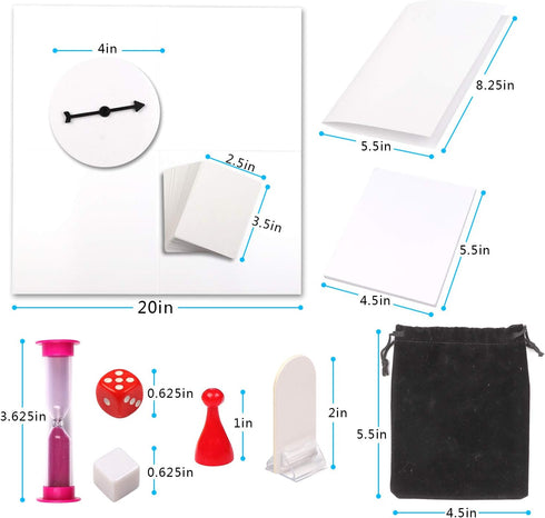 143 Set Madanar Blank Create Your Own Board Game Kit DIY Piece - Perfect for School Projects: Player Pieces, Spinner