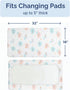 Pack 2 32"x16" Changing Pad Cover - of Soft Unisex Diaper Change Microfiber Table Sheets - Fits Contoured Pad