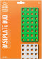 PLUS PLUS BIG Baseplate Duo - Green & White Base Accessory for Building and Displaying Creations, STEM Toy for Toddlers