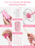 2000mAh 360 Electric Baby Bottle Brush Cleaner, Baby Travel Bottle Cleaner Kit- Rechargeable Silicone Brush, Drying