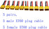 Blomiky XT60H 5 Pairs 14AWG Silicon Wire Extension Deans XT60 Plug Connector for RC Cars