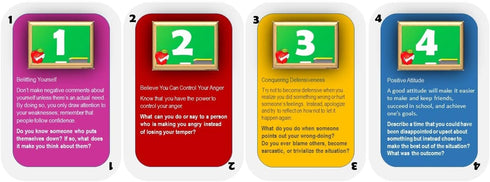 Thought-Spot: MAD SMARTZ 2 Card Game for Interpersonal Skills, Anger Control, Empathy, Social Skills; Fun for Kids &