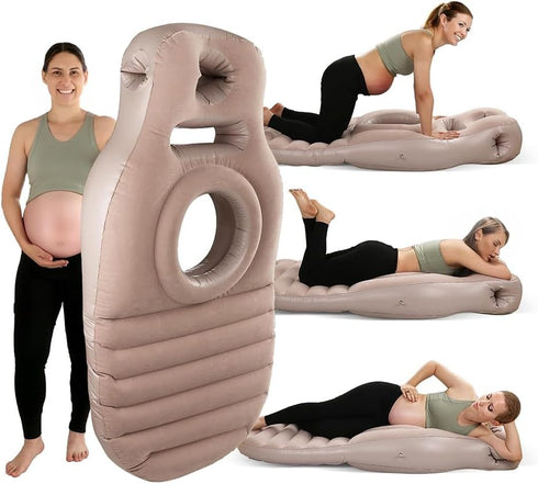 Inflatable Pregnancy Pillow with Belly & Head Hole, Prone Pregnancy Pillow for