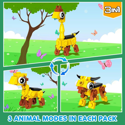 30 Pack Party Favors for Kids Building Toy, 750 PCS Animals Building Block Set for Goodie Bag Stuffers, Classroom Prizes
