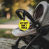 2 Pack PLIGREAT Yellow Stop Don't Touch Baby Car Seat Sign for Newborn Babys Girl Boy No Touching Kissing Baby Reminder