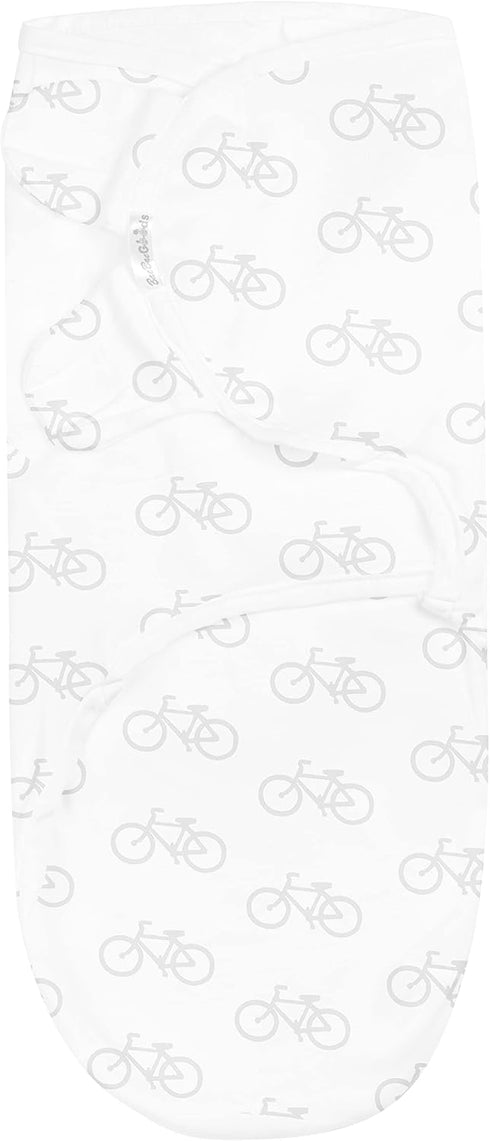 BaeBae Goods Swaddle Blanket, Adjustable Infant Baby Swaddling Wrap Set of 4, Baby Swaddling Wrap Blankets for Boys and Girls Made in Soft Cotton (0-3 Months, Grey Bicycles) by BaeBae Goods