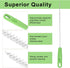 Penitue 4pcs Set Straw Cleaner Brushes, Ergonomic Handle Straw Cleaning Tool for Extra Long Reusable Straws Small Baby