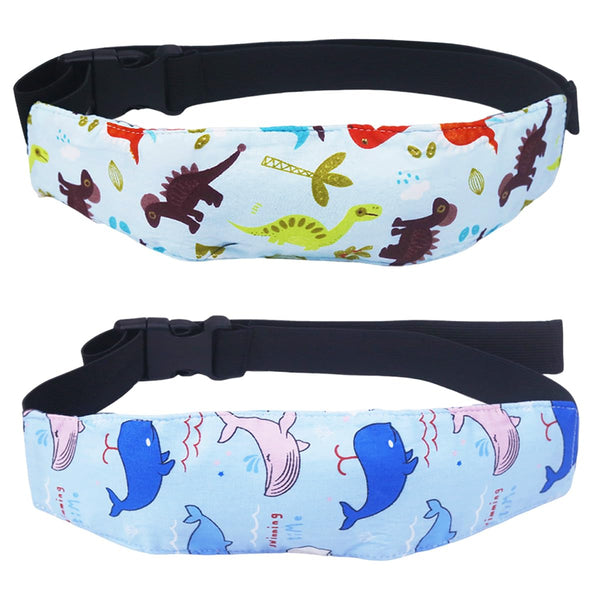 SHEHARUHI 2 Pcs Baby Head Support Band for Stroller Car Seat Neck Relief