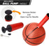 Liberty Imports 4 PCS Inflatable Mini Basketball Toy Replacement Rubber Balls with Pump for Indoor Miniature Hoop or