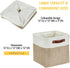 DECOMOMO Cube Storage Bin Storage Cubes 12 x 12, Set of 4 - Foldable Fabric Bins with Faux Leather Handles