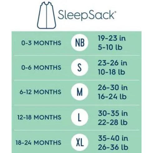 100% 0.5, 0-6 HALO SleepSack, Cotton Wearable Blanket, Swaddle Transition Sleeping Bag, TOG Weather Friends, Small