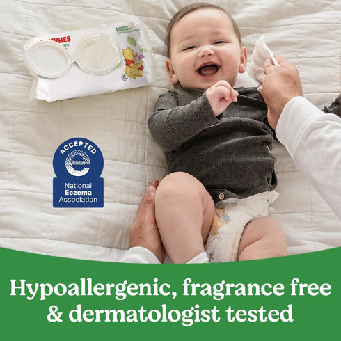 6 Packs (288 Huggies Natural Care Sensitive Baby Wipes, Unscented, Hypoallergenic, Flip-Top Wipes Total)