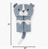 Elephant Baby Hooded Baby Bath Wrap - Slate Puppy Design by