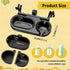 Rivonthex Universal Stroller Snack Tray, Stroller Tray Attachment with Flexible Silicone Arm Gripper & Deep Cup Holder