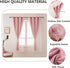 42W 84L,2 Pink Curtains for Girls Bedroom Kids Baby Room Decor Cute Double Layer Star Cutout Curtains Room Darkening