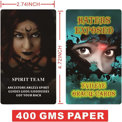 Evil Eye Oracle Cards, Haters Exposed, Insight and Discovery Deck for Wisdom and Revelation