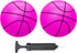 ABAJI Mini Basketballs, Pink 2 Pack 5" Set with Pump Needle for Mini Hoop, Durable for Kids 3+ Years