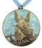 Sacred Traditions Pewter and Enamel Crib Medal with Guardian Angel for Baby Nursery Decor,