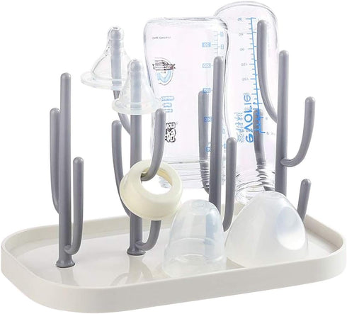 FEOOWV Baby Bottle Drying Rack with Base, Creative Tree Branch Baby Bottle