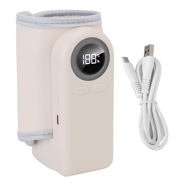 Sunisfa Portable Bottle Warmer, Fast Heating Adjustable Teperature Rechargeable Travel Baby Milk Water