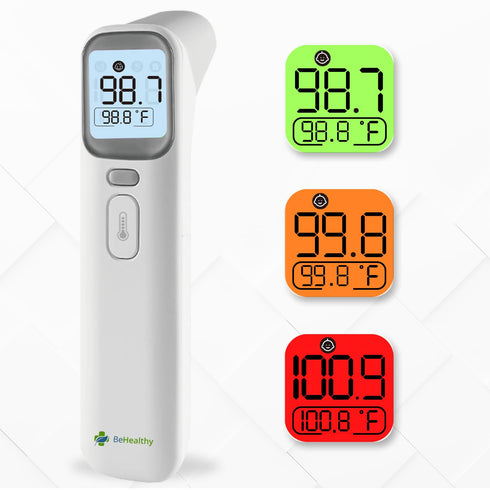 Multifunction 4-in-1 Infrared Thermometer, Non-Contact, Large LCD Display, High Accuracy, Forehead and Ear Thermometer