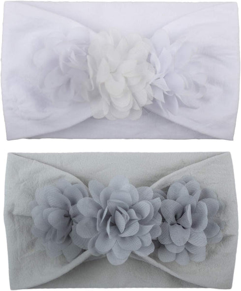 WZT Stretchy Knot Nylon Baby Headbands for Newborn Girls, Infant Toddlers, Kids Bows, Child Hair Accessories