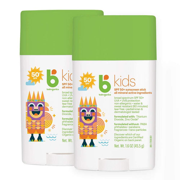 Babyganics SPF 50 Travel Size Kids Sunscreen Stick UVA UVB Protection |