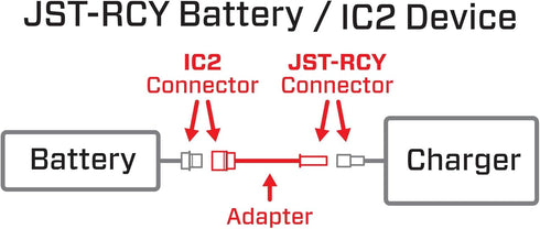 Spektrum Adapter: IC2 Device/JST - RCY Battery, SPMXCA323 Medium