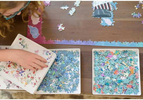 8 8" 8" 1000 PUZZLE EZ Puzzle Sorting Trays with Lid x with Mover Card Hold Up to Pieces Space Saver Gift for Puzzle