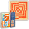 Galison Frank Lloyd Wright Imperial Hotel – 2 in 1 Sliding Wood Tile Puzzle Featuring Iconic Design