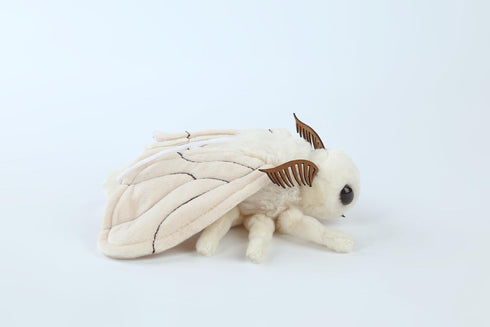 TAMMYFLYFLY 7 Inches Lifelike Moth Plush Toy,Cute Poodle Moth Stuffed Animal, Insect Model Toy, Soft Toy
