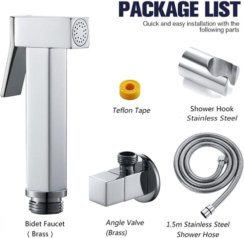 XKHLQLPEF Set, Handheld Sprayer Kit, Brass Toilet Handheld Bidet Cloth Diaper Sprayer Bidet Sprayer for Toilet