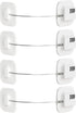 Cabinet Locks with Combination, Drawer Locks, Child Proof Refrigerator Lock, Child Safety Locks for Cabinets, White 4pcs
