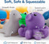 15 PCS Ocean Animals Rubber Bath Toy Water Squirters with Floating Bathtub Squeeze and Play Soft Sea Creatures anf